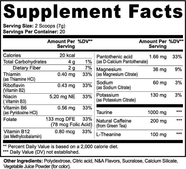 Energy Powder Fruit Punch – Natural Energy & Focus | Bern Ren